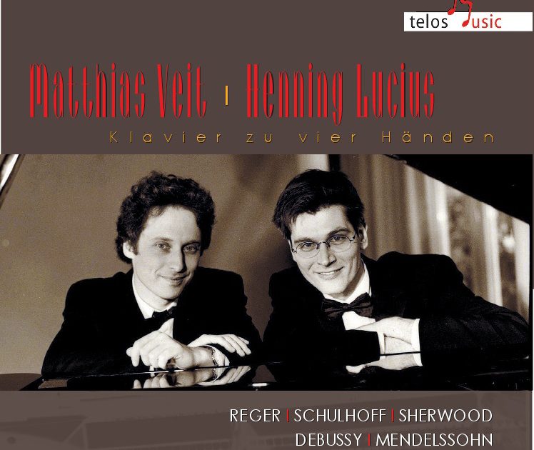 CD Klavierstücke zu vier Händen von  Claude Debussy, Felix Mendelssohn, Max Reger, Gordon Sherwood, Erwin Schulhoff